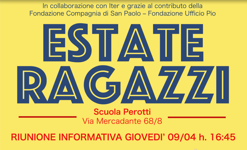 LOCANDINA ESTATE RAGAZZI ITER 2026 -  PEROTTI